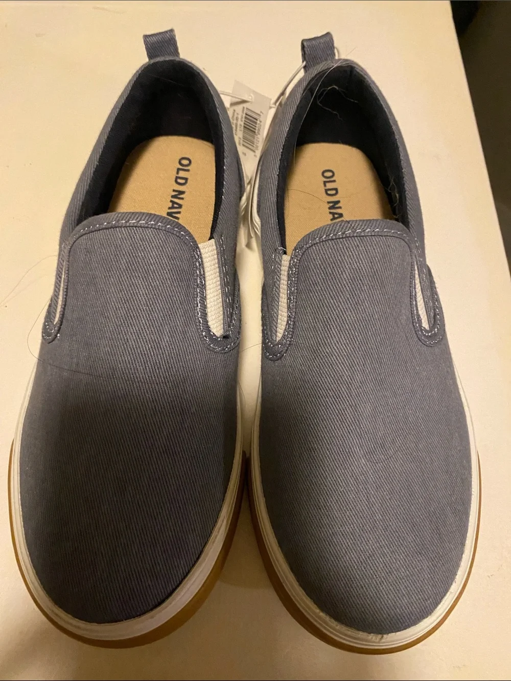 Old Navy Kids Slip-On Sneakers in Gray and White